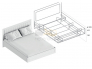 Кровать Вита 1200 белый лофт без основания