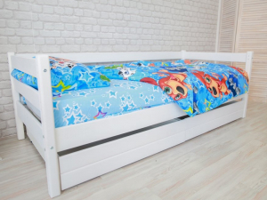 Кровать одноярусная Сонечка с большим бортом и ящиками