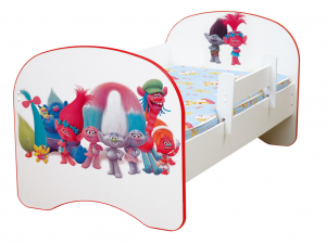 Кровать детская с фотопечатью без ящика Тролли 800*1600
