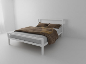 Кровать металлическая Комфорт 1200 белая