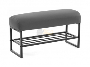 Банкетка-обувница Чарли Люкс экокожа шарп графит