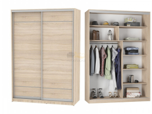 Шкаф-купе Белла B-220х160х60-1 (D7D7)