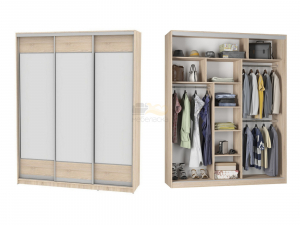 Шкаф-купе Белла B-230х180х60-3 (D8D8D8)