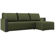 Угловой диван зеленый Алиса 3 Savana Green