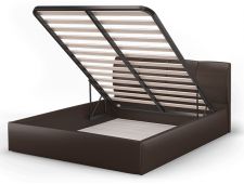 Кровать Ривьера 1600 коричневая подъемная